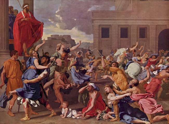 image of painting by Nicolas Poussin, The Abduction of the Sabine Women